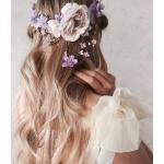 Lavendelfarbene Elegante Haarkränze handgemacht 
