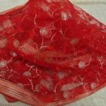 Rote Bestickte Herrenschals aus Mesh Handwäsche 