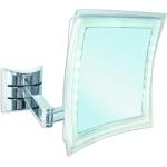 Silberne Bravat Badspiegel & Badezimmerspiegel aus Chrom LED beleuchtet 