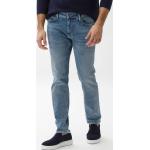 Reduzierte Blaue Bestickte Atmungsaktive Brax Chris Bio Slim Fit Jeans mit Reißverschluss aus Denim 