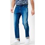 Blaue Atmungsaktive Brax Chuck 5-Pocket Jeans mit Reißverschluss aus Denim für Herren Größe L für den für den Sommer 