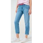 Blaue Casual Atmungsaktive Brax Merrit Wide Leg Jeans & Relaxed Fit Jeans mit Reißverschluss aus Denim für Damen Größe S 