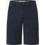 Dunkelblaue Brax Brazil Cargo-Shorts mit Reißverschluss aus Baumwolle für Herren Übergrößen 