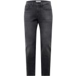 Blaue Bestickte Atmungsaktive Slim Fit Jeans mit Reißverschluss aus Denim für Herren Weite 36, Länge 34 