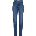 Reduzierte Hellblaue Brax Mary Bio Slim Fit Jeans mit Reißverschluss aus Denim für Damen Weite 27 
