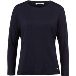 Reduzierte Marineblaue Langärmelige Brax T-Shirts aus Viskose für Damen Größe S 