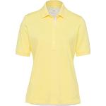 BRAX Damen Style Cleo Finest Pique Stretch Poloshirt, Beige (Yellow 65), (Herstellergröße: 36)