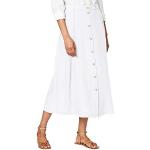 Weiße Brax Maxi Leinenröcke aus Leinen für Damen Größe M für den für den Sommer 