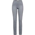Reduzierte Hellgraue Brax Mary Slim Fit Jeans aus Baumwollmischung für Damen Weite 31 