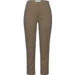 Khakifarbene Brax Mary 5-Pocket Hosen aus Baumwollmischung für Damen Weite 32 für den für den Sommer 