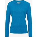 Hellblaue Brax Feel Good Damensweatshirts aus Wolle Übergrößen 