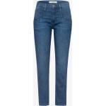 Blaue Brax Feel Good Wide Leg Jeans & Relaxed Fit Jeans aus Denim für Damen Größe XS 