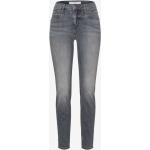 Hellgraue Vintage Brax Feel Good 5-Pocket Jeans aus Denim für Damen 