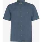 Blaue Oversize Brax Feel Good Leinenhemden aus Leinen für Herren Größe 3 XL 