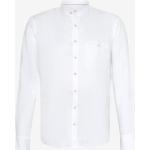 Weiße Brax Feel Good Stehkragen Stehkragenhemden aus Leinen für Herren Größe XS für den für den Sommer 