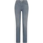 Hellgraue Brax Feel Good 5-Pocket Jeans aus Denim für Damen 
