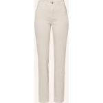 Reduzierte Weiße Brax Mary 5-Pocket Jeans mit Reißverschluss aus Baumwollmischung für Damen Größe XXL 