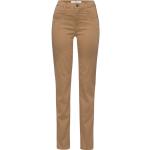 Braune Bestickte Brax Carola 5-Pocket Hosen für Damen Größe M 