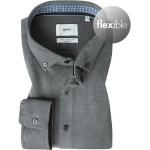 Graue Melierte Brax Button Down Kragen Businesskleidung aus Jersey für Herren Größe 3 XL 