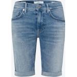 Reduzierte Blaue Brax Chris Bio Jeans-Bermudas mit Reißverschluss aus Baumwolle für Herren 