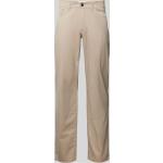 Beige Unifarbene Brax Cadiz 5-Pocket Hosen mit Reißverschluss aus Baumwollmischung für Herren Weite 34, Länge 32 
