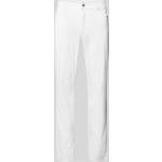 Weiße Unifarbene Brax Cadiz Leinenhosen aus Leinen für Herren Weite 38, Länge 32 