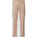 Beige Unifarbene Brax Cadiz 5-Pocket Hosen mit Reißverschluss aus Baumwollmischung für Herren Weite 33, Länge 30 