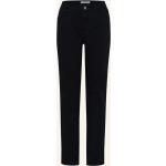 Schwarze Casual Brax Carola 5-Pocket Hosen mit Reißverschluss aus Baumwolle für Damen Größe S für den für den Sommer 