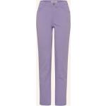 Lila Brax Mary 5-Pocket Hosen mit Reißverschluss aus Baumwolle für Damen Größe S für den für den Sommer 