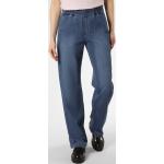 Blaue Unifarbene Brax Wide Leg Jeans & Relaxed Fit Jeans aus Denim für Damen Größe L 
