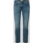 Blaue Brax Chris 5-Pocket Jeans mit Reißverschluss aus Baumwollmischung für Herren Weite 40, Länge 32 