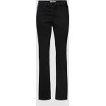 Schwarze Brax Carola Slim Fit Jeans mit Reißverschluss aus Baumwollmischung für Damen Größe XL 