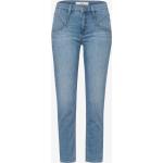 Hellblaue Brax Merrit Wide Leg Jeans & Relaxed Fit Jeans mit Reißverschluss aus Baumwolle für Damen Größe XS 