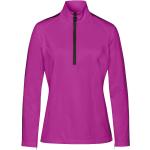 Pinke Sportliche Stehkragen Damenlongpullover & Damenlongpullis mit Reißverschluss aus Jersey Größe L 