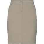 Reduzierte Khakifarbene Unifarbene Brax Mini Sommerröcke mit Reißverschluss aus Baumwolle für Damen Größe L 