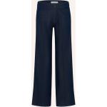 Dunkelblaue Brax Maine Wide Leg Jeans & Relaxed Fit Jeans mit Reißverschluss aus Baumwollmischung für Damen Größe M 