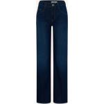 Dunkelblaue Elegante Brax Maine Wide Leg Jeans & Relaxed Fit Jeans mit Reißverschluss aus Denim für Damen Größe M für den für den Sommer 