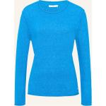 Reduzierte Blaue Brax Feinstrickpullover aus Wolle für Damen Größe M 