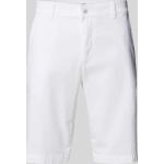 Weiße Unifarbene Brax Chino-Shorts aus Baumwolle für Herren Größe XL 