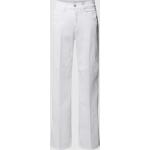 Weiße Unifarbene Brax Maine 5-Pocket Hosen für Damen Größe M 