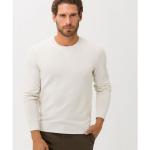Weiße Langärmelige Brax Rick Rundhals-Ausschnitt Rundhals-Pullover aus Baumwolle für Herren Größe XXL 