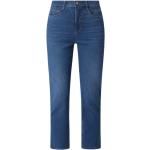 Reduzierte Blaue Brax Mary Slim Fit Jeans mit Reißverschluss aus Baumwollmischung für Damen Größe XS 