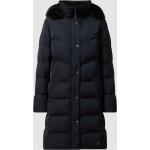 Marineblaue Gesteppte Brax Damensteppmäntel & Damenpuffercoats mit Reißverschluss aus Polyamid mit Kapuze Größe XS für den für den Herbst 