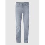Reduzierte Silberne Brax Cadiz Straight Leg Jeans mit Reißverschluss aus Baumwollmischung für Herren Größe XXL Weite 36, Länge 30 