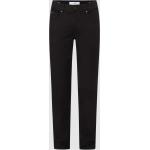 Schwarze Brax Cadiz Straight Leg Jeans mit Reißverschluss aus Baumwollmischung für Herren Größe XXL Weite 31, Länge 32 