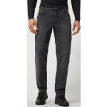 Dunkelgraue Brax Cadiz Straight Leg Jeans mit Reißverschluss aus Baumwollmischung für Herren Größe XXL Weite 34, Länge 30 