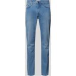 Hellblaue Brax Cadiz Straight Leg Jeans mit Reißverschluss aus Baumwollmischung für Herren Größe XXL Weite 34, Länge 30 