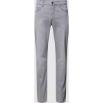 Silberne Brax Cadiz Straight Leg Jeans mit Reißverschluss aus Baumwollmischung für Herren Weite 36, Länge 32 
