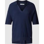 Marineblaue Brax V-Ausschnitt Blusenshirts & Schlusen aus Viskose für Damen Größe M 