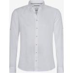 Weiße Langärmelige Brax Dirk Button Down Kragen Herrenlangarmhemden aus Leinen Größe 3 XL für den für den Sommer 